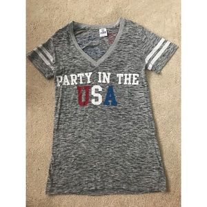 PINK red, white and blue shirt